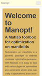 Mobile Screenshot of manopt.org